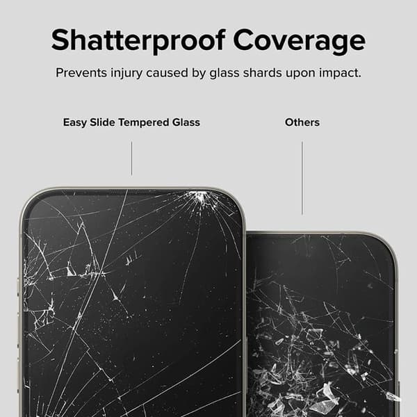 Coque för iPhone 16 Pro Max (2-pack) - Härdat Glas Ringke Easy Slide - Genomskinlig