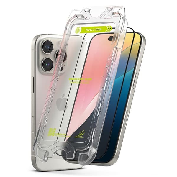 Coque för iPhone 16 Pro Max (2-pack) - Härdat Glas Ringke Easy Slide - Genomskinlig