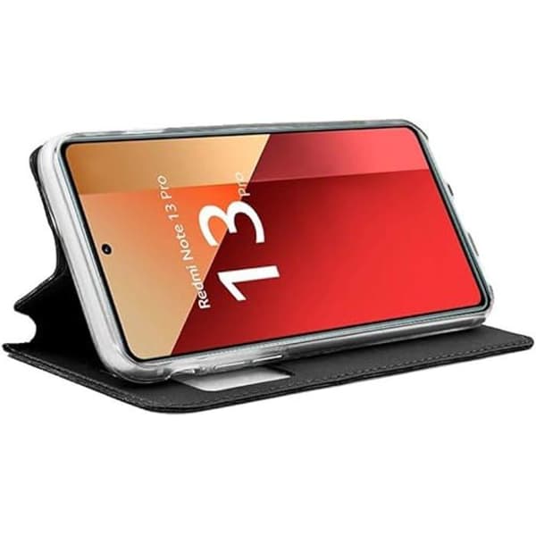 Cool Flip Cover Case för Xiaomi Redmi Note 13 Pro Plain Black