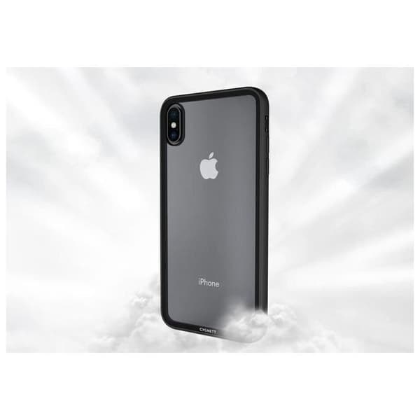 Cygnett Ozone 9H - Tempererat glas med integrerad bumper för Apple iPhone XS-X, Färg Svart