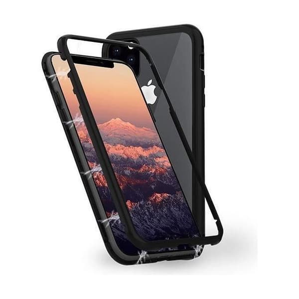 Cygnett Dubbel Ozone Magnetisk 9H Härdat Glas Skal för iPhone 11 Pro Max - Svart