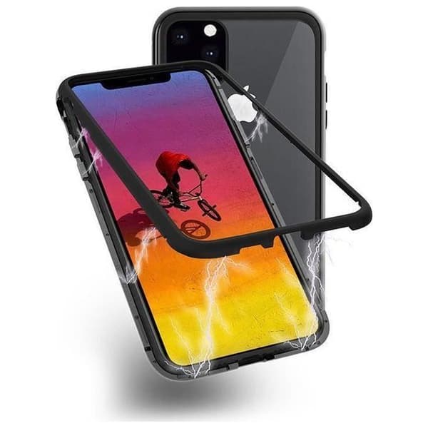 Cygnett Dubbel Ozone Magnetisk 9H Härdat Glas Skal för iPhone 11 Pro Max - Svart