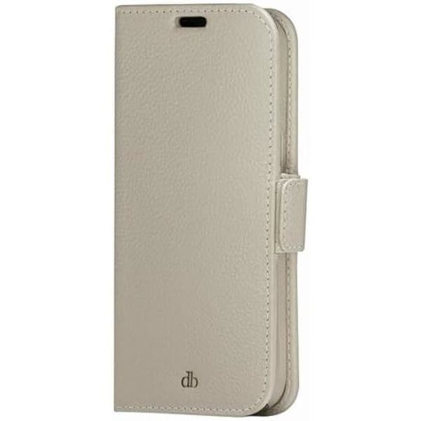 Coque iPhone 14 Plus - DBRAMANTE1928 - New York - Dune de sable - Plånboksfodral 2 i 1 - Fullnarv läder