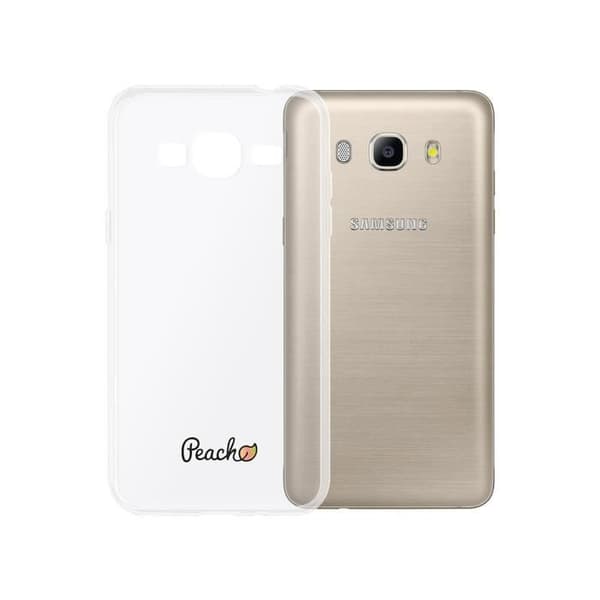 PEACH skärmskydd i härdat glas + genomskinligt silikonfodral för Samsung J5