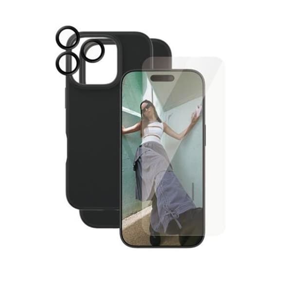 Skyddspaket för iPhone 16 Plus 3-i-1 Skydd Svart