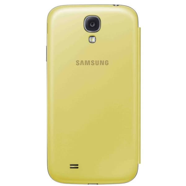 Etui med lock - SAMSUNG - Galaxy S4 I9500 - Gul - Semi-rigid - Direkt åtkomst till funktioner