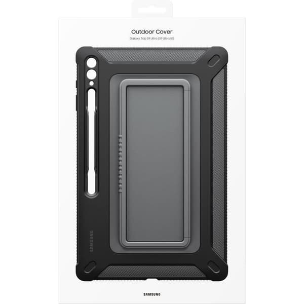 Förstärkt baksida - Samsung - Galaxy Tab S9 Ultra - Svart - Militärmotstånd - Ställfunktion