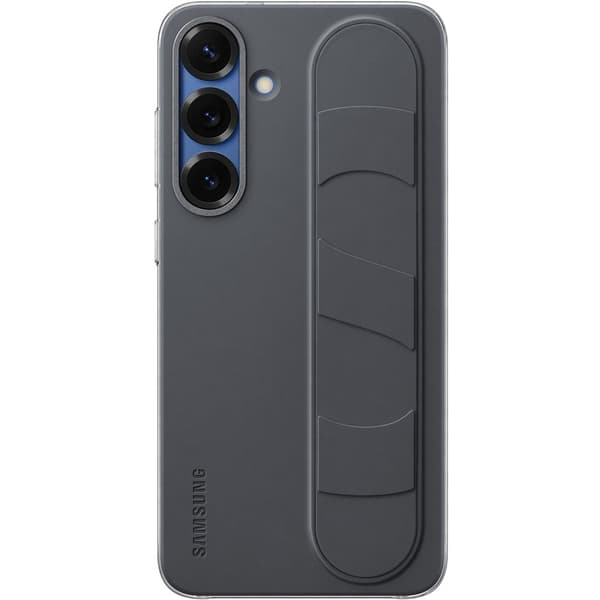 Samsung Original Galaxy S25 Plus Kuori Standing Grip Case Musta