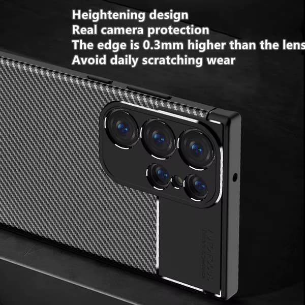 Samsung S25 Ultra Stöttåligt Slimmat Skal FullCarbon V4