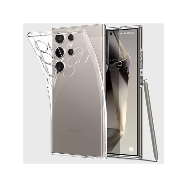 Samsung S25 Ultra Stöttåligt Genomskinligt Skal Simple