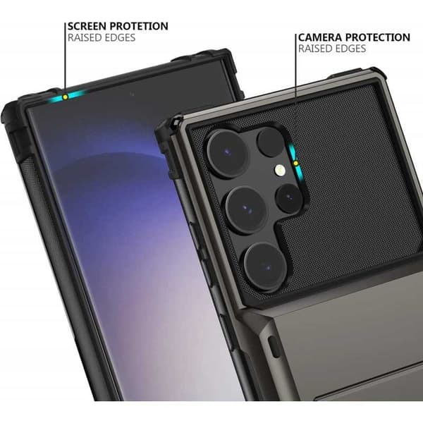 Samsung S25 Ultra Stöttåligt Skal med Kortfack Void