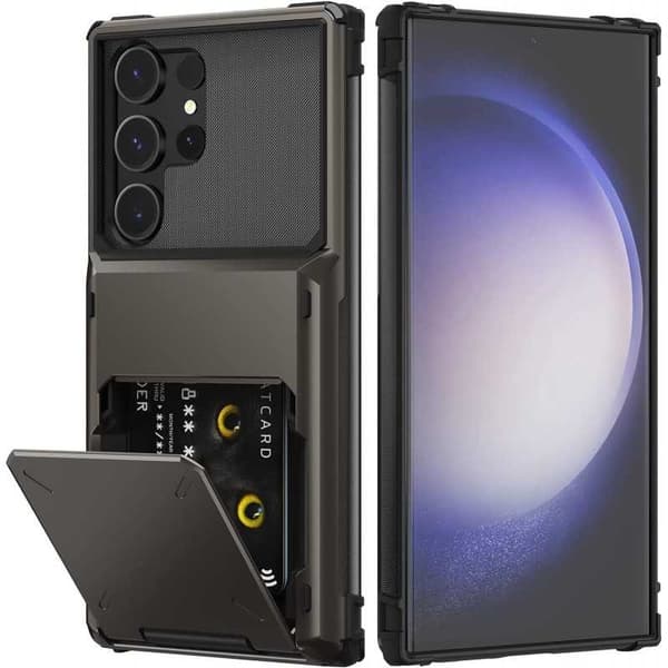 Samsung S25 Ultra Stöttåligt Skal med Kortfack Void