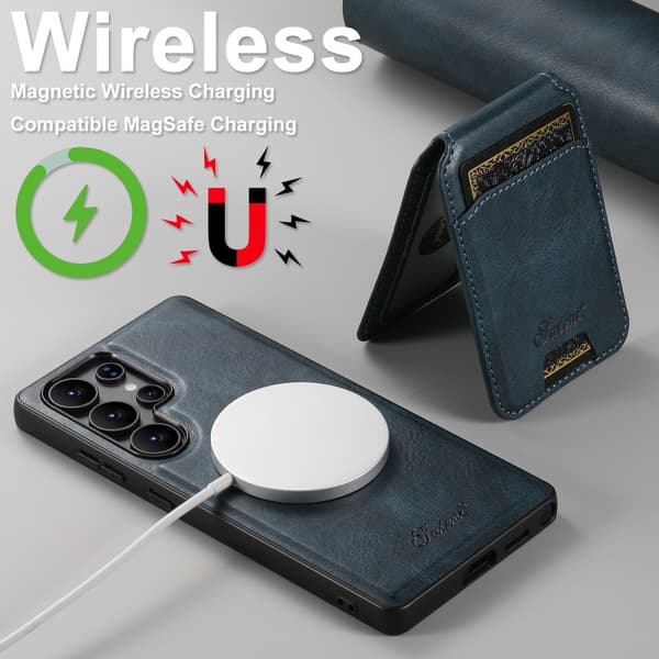 Suteni™ 2in1 Magsafe Skal med Korthållare Samsung S25 Ultra - Blå