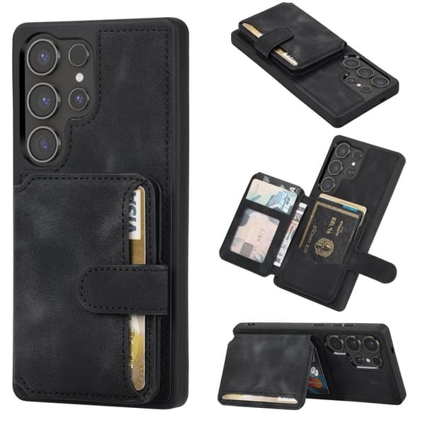 Samsung S25 Ultra Stöttåligt Premium Skal RFID 7-FACK Solid V6 Nordcell™ svart
