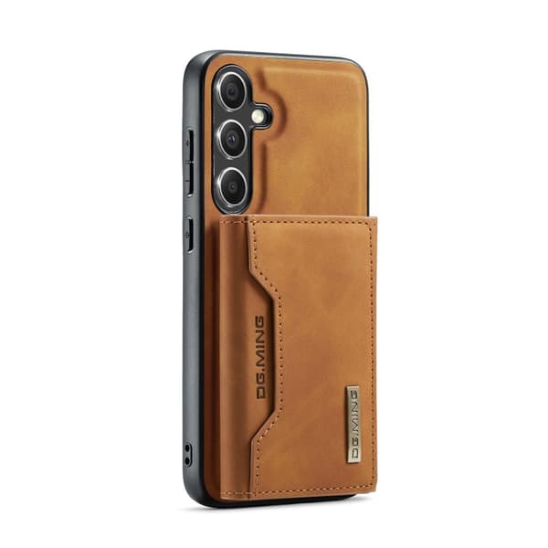 8-FACK Samsung S25 Plus Stöttåligt Skal med Magnetisk Korthållare DG.MING Detach - Khaki