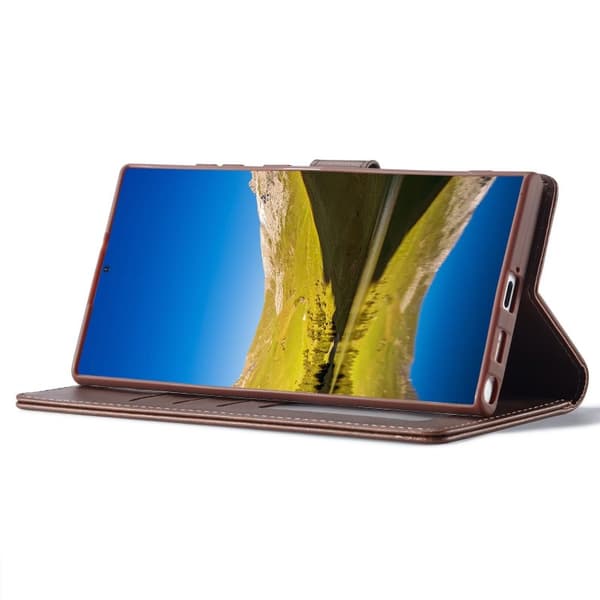 LC.IMEEKE Plånboksfodral Samsung S25 Ultra - Mörkbrun