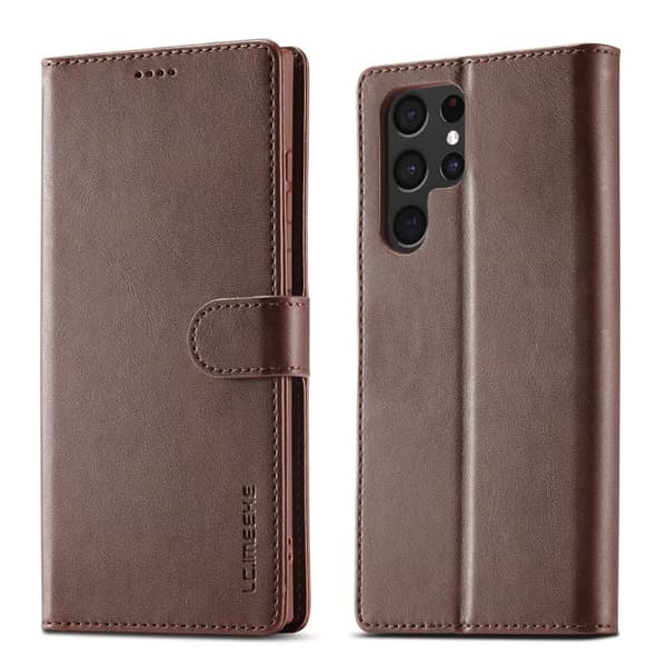 LC.IMEEKE Plånboksfodral Samsung S25 Ultra - Mörkbrun
