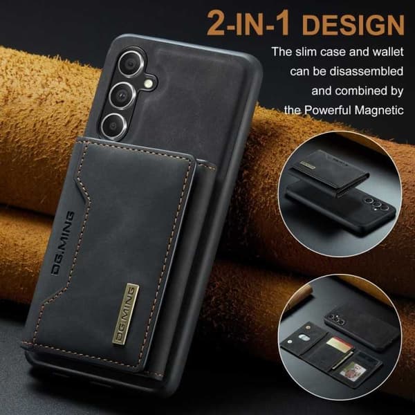 8-FACK Samsung S25 Plus Stöttåligt Skal med Magnetisk Korthållare DG.MING Detach