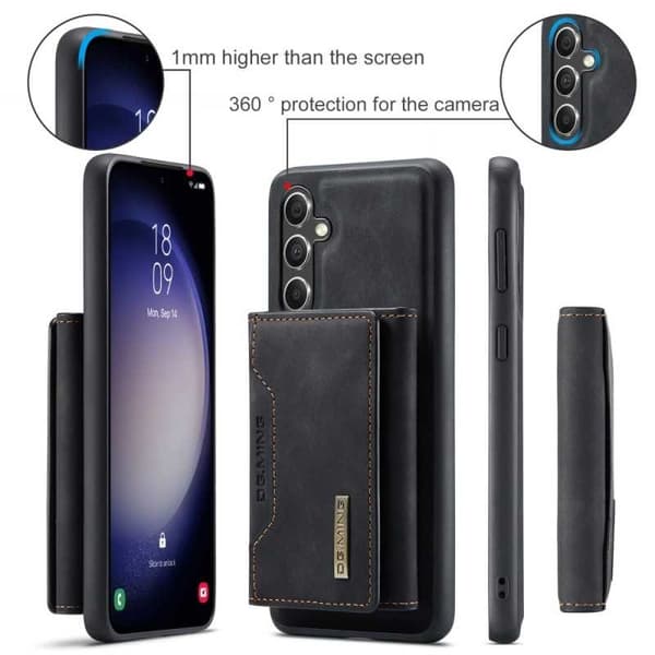 8-FACK Samsung S25 Plus Stöttåligt Skal med Magnetisk Korthållare DG.MING Detach