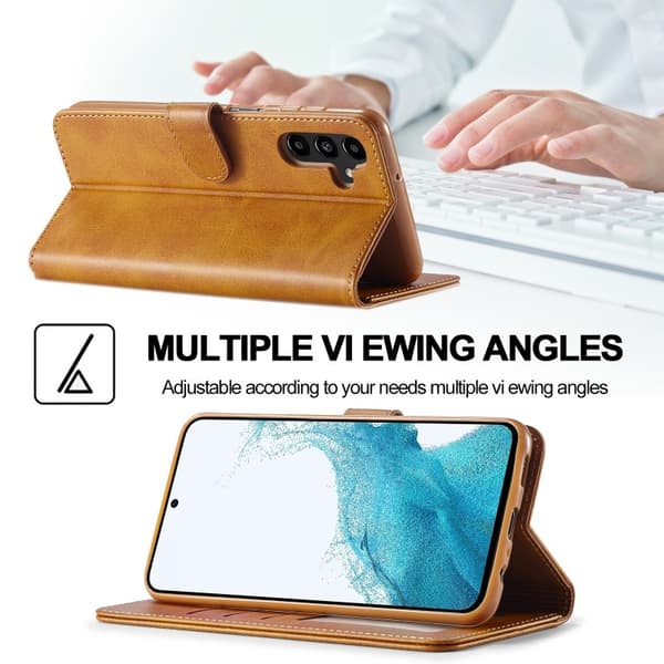 LC.IMEEKE Plånboksfodral Samsung S25 Plus - Ljusbrun