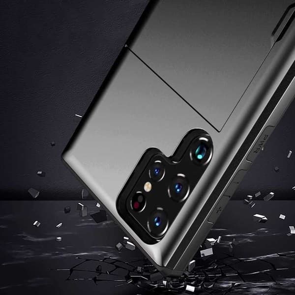 Samsung S25 Ultra Stöttåligt Skal Kortfack StreetWise - Svart