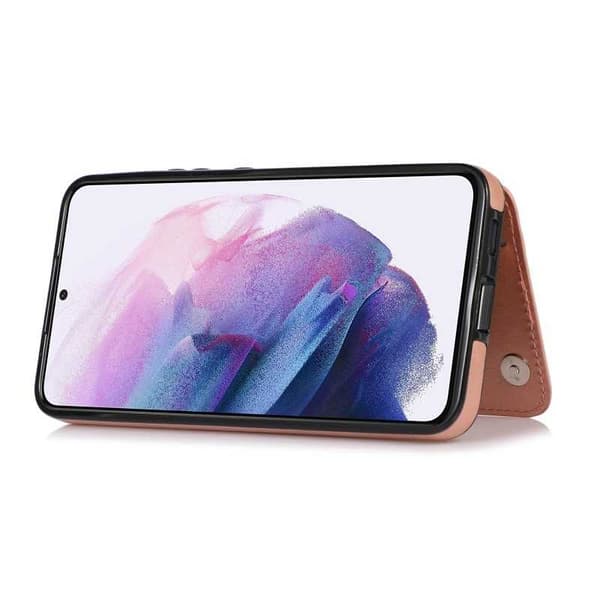 Samsung S25 Plus Stöttåligt Skal Korthållare 3-FACK Flippr V2 - Roseguld