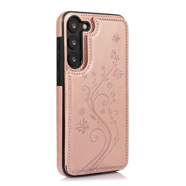 Samsung S25 Plus Stöttåligt Skal Korthållare 3-FACK Flippr V2 - Roseguld