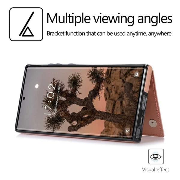 Samsung S25 Ultra Stöttåligt Skal Korthållare 3-FACK Flippr V2 - Roseguld