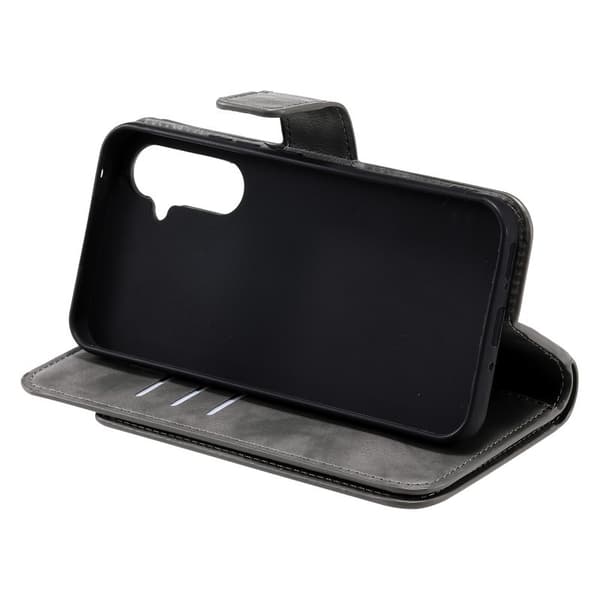 Samsung S25 Praktisk Plånboksfodral med 12-Fack Array V4 - Grå