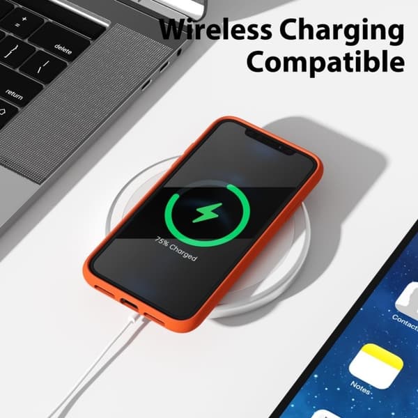 iPhone 11 Gummibelagd Skal Kameraskydd Liquid - Orange