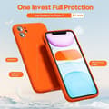 Miniatyrbild 2 av 6: iPhone 11 Gummibelagd Skal Kameraskydd Liquid - Orange