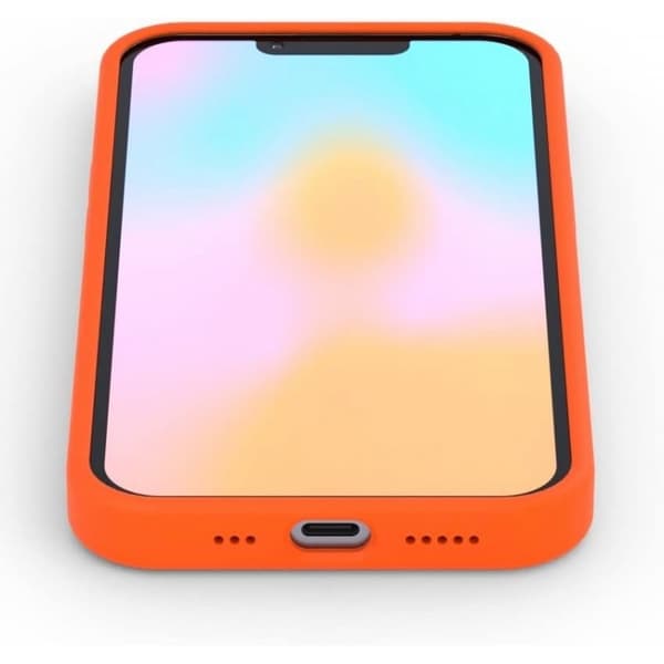 iPhone 15 Pro Max Gummibelagd Skal Kameraskydd Liquid - Orange
