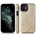 Miniatyrbild 1 av 11: iPhone 12 Mini Stöttåligt Skal Korthållare 3-FACK Flippr V2 - Guld