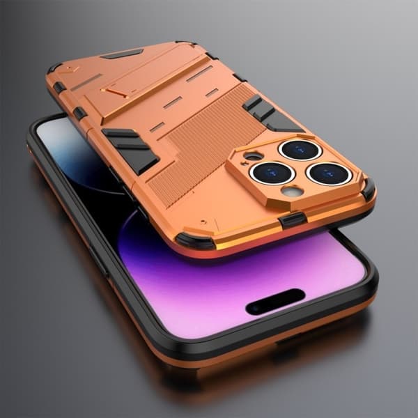 iPhone 16 Pro Stöttåligt Skal med Kickstand ThinArmor V2 - Orange