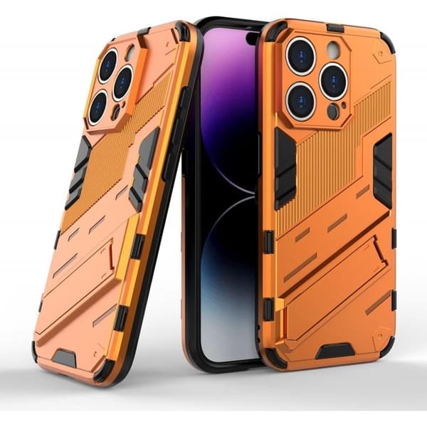 iPhone 16 Pro Stöttåligt Skal med Kickstand ThinArmor V2 - Orange