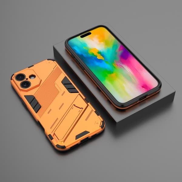 iPhone 16 Stöttåligt Skal med Kickstand ThinArmor V2 - Orange