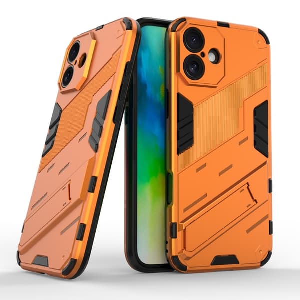 iPhone 16 Stöttåligt Skal med Kickstand ThinArmor V2 - Orange