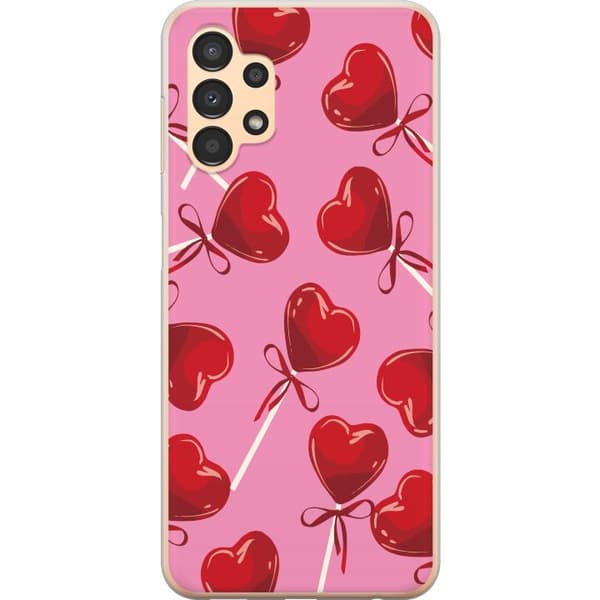 Samsung Galaxy A13 Gennemsigtig cover Valentinsdag Lollipop