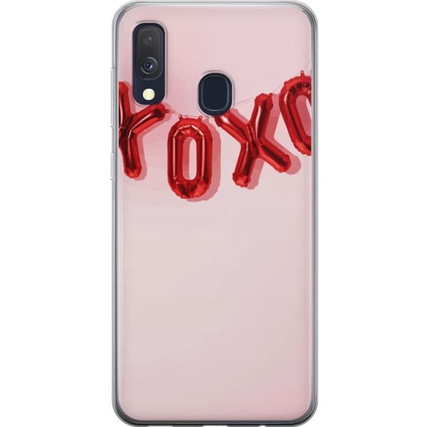 Samsung Galaxy A40 Läpinäkyvä kuori Ystävänpäivä XOXO