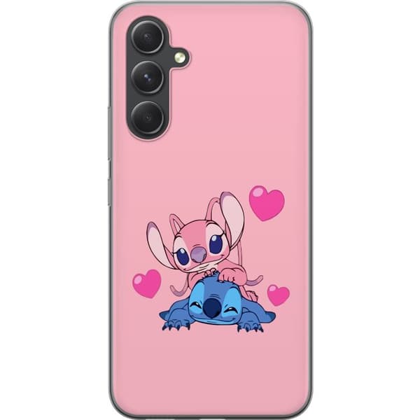 Samsung Galaxy S24 FE Gjennomsiktig deksel Valentinsdag Stitch