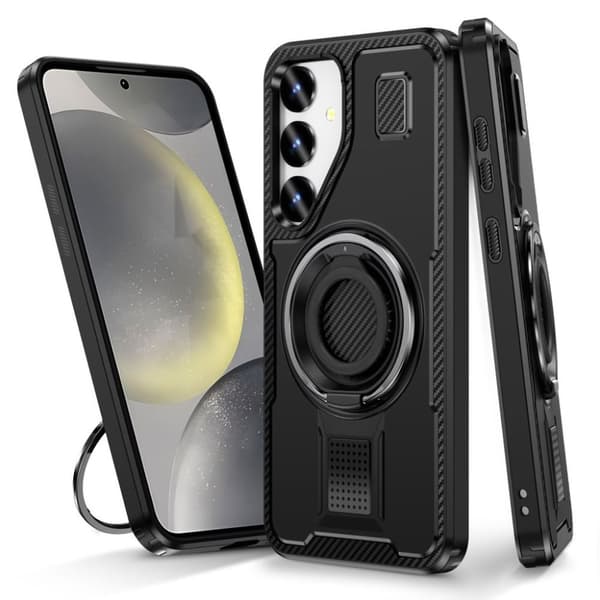 Samsung Galaxy S25 Skal med Ringhållare - Svart