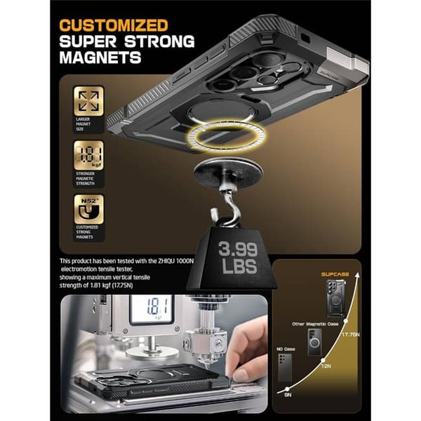 SUPCASE UB Grip cover Samsung Galaxy S25 Ultra - Sort