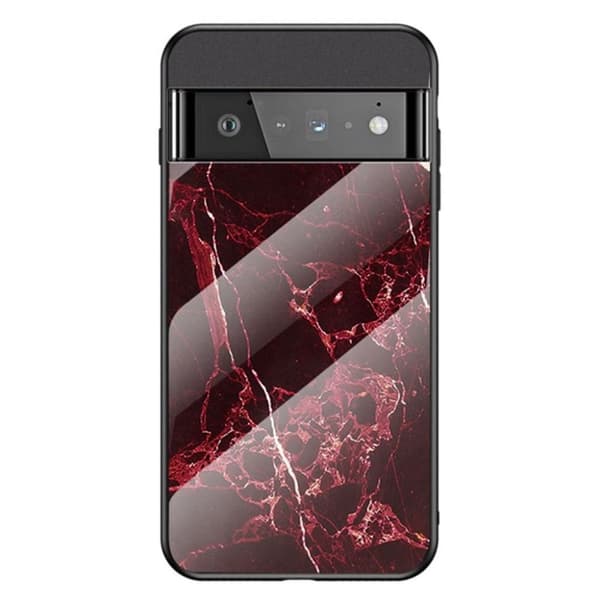 Google Pixel 6 Pro Skal med marmormönster - Röd