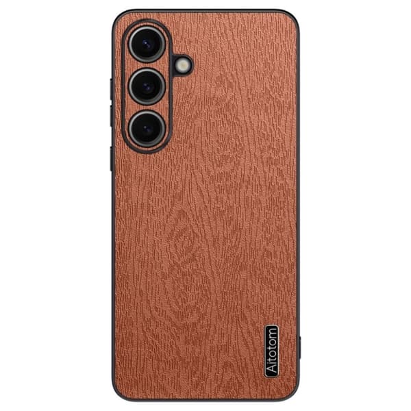 Samsung Galaxy S25 Skal med trätextur - Brun