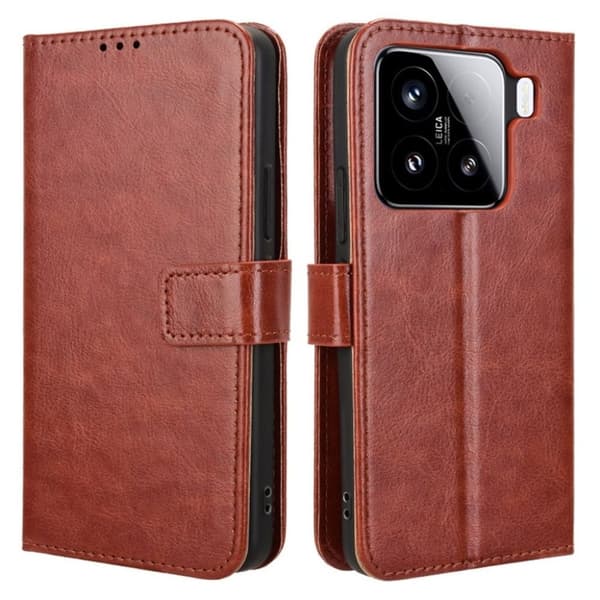 Xiaomi 15 Plånboksfodral - Brun