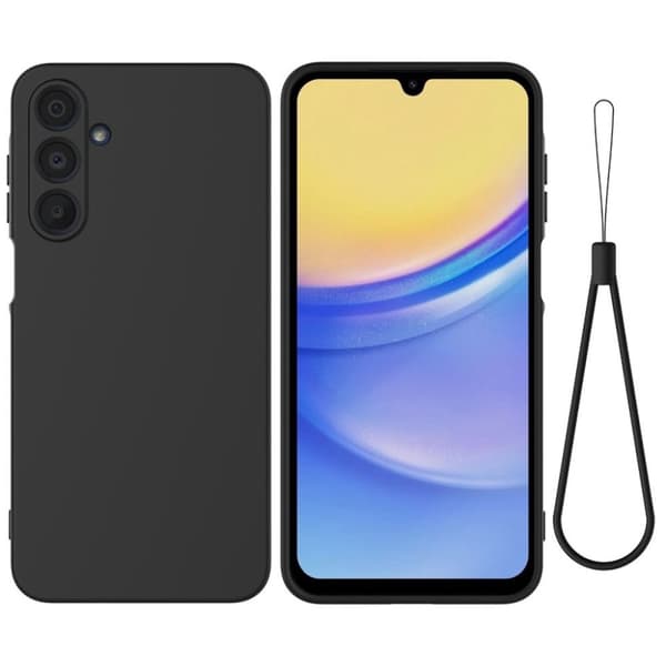 Samsung Galaxy A16 Silikonskal med handrem - Svart