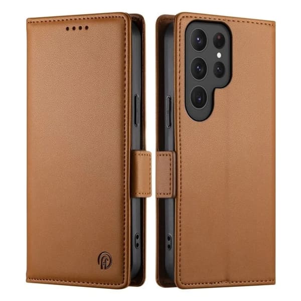 Samsung Galaxy S25 Ultra Plånboksfodral - Brun