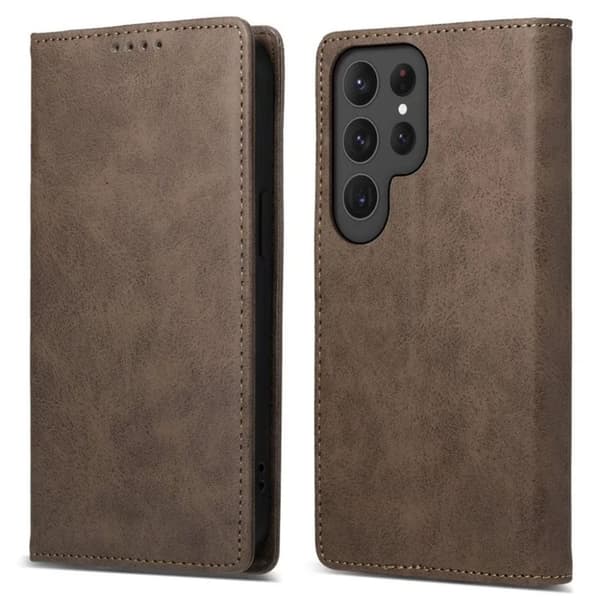 Samsung Galaxy S25 Ultra RFID Blockerande Plånboksfodral - Brun