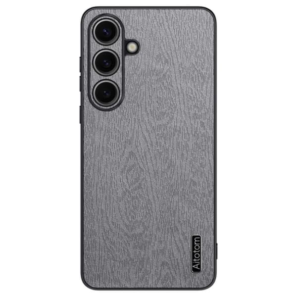 Samsung Galaxy S25 Skal med trätextur - Grå
