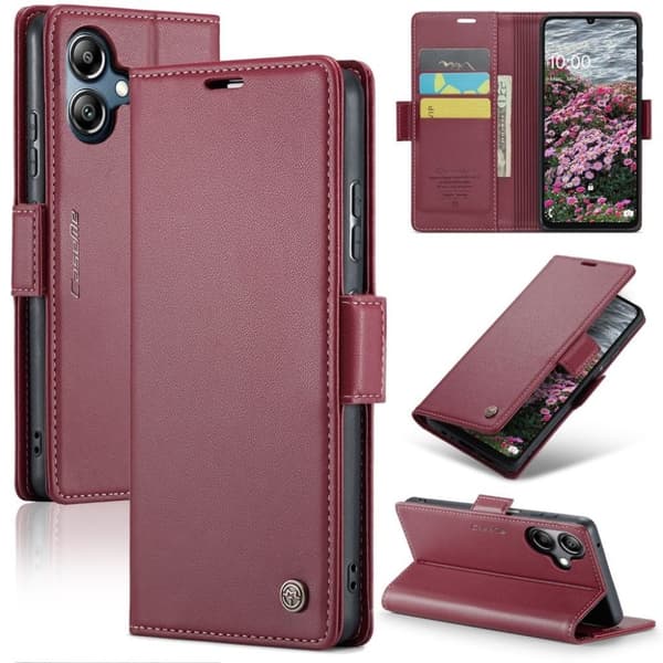 CASEME 023 Samsung Galaxy A06 Plånboksfodral - Röd